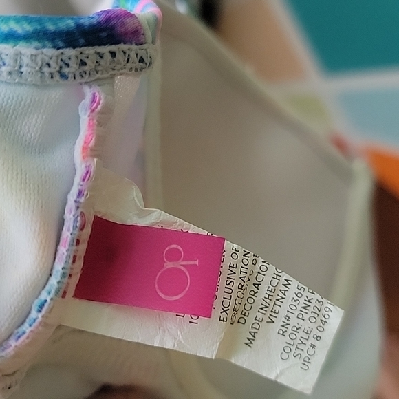 Ocean Pacific OP Retro Tankini Swim Top Beach Pool Resort Medium - Picture 9 of 13